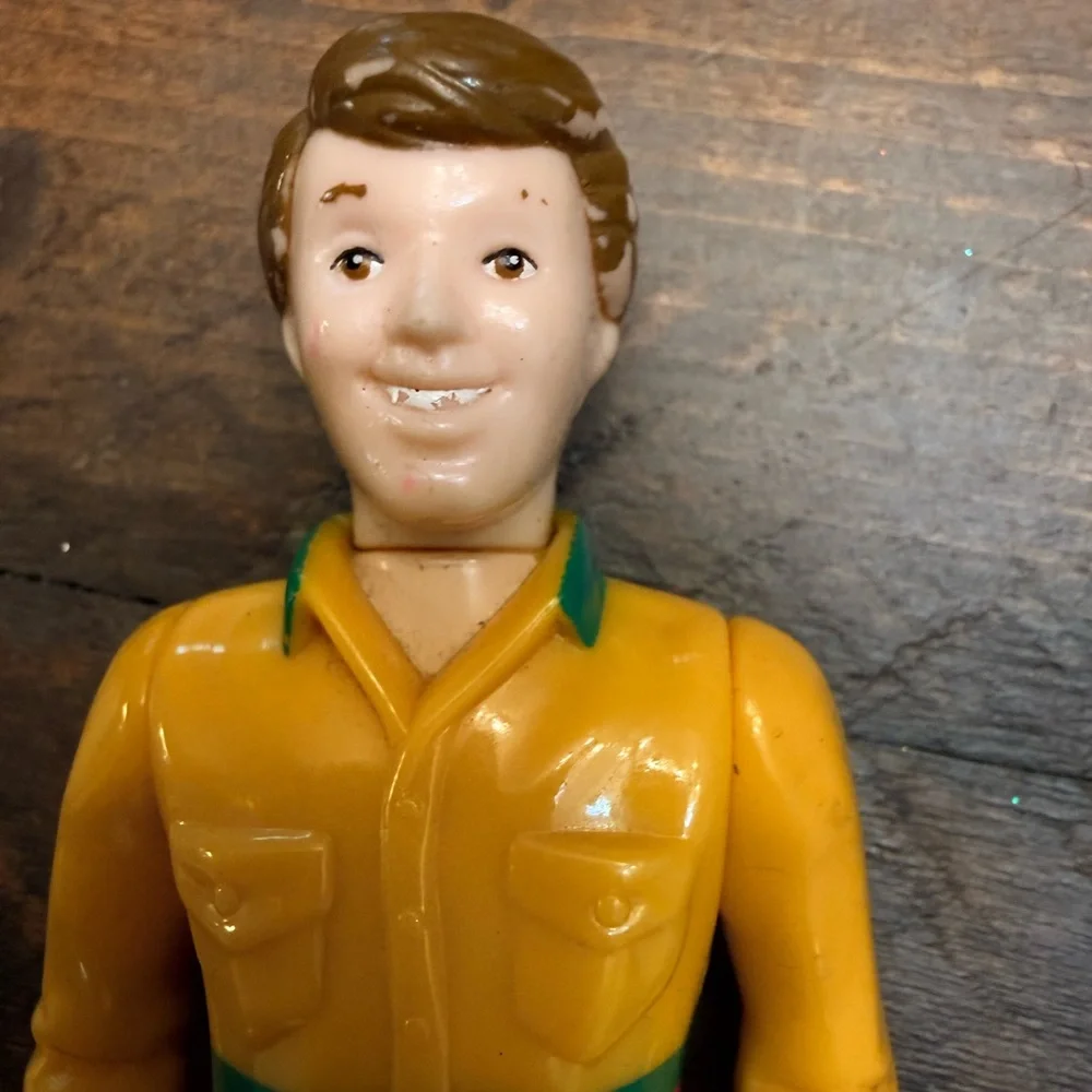 Playskool Dollhouse Man In Yellow Striped Shirt Father Dad Uncle Rare Vintage
